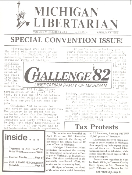Michigan Libertarian March 1992