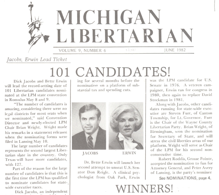 Michigan Libertarian June 1982