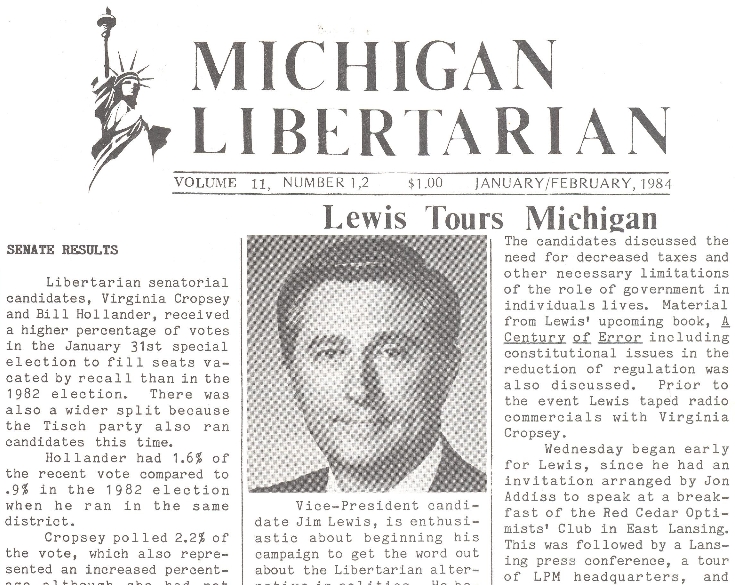 Michigan Libertarian 1984