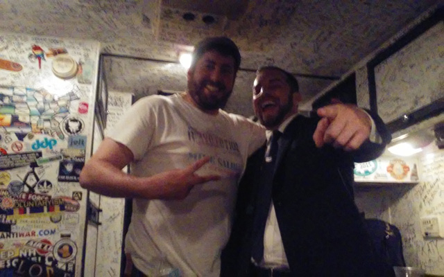 Mike Saliba (Left) and Adam Kokesh (Right) In Adams travelling home.