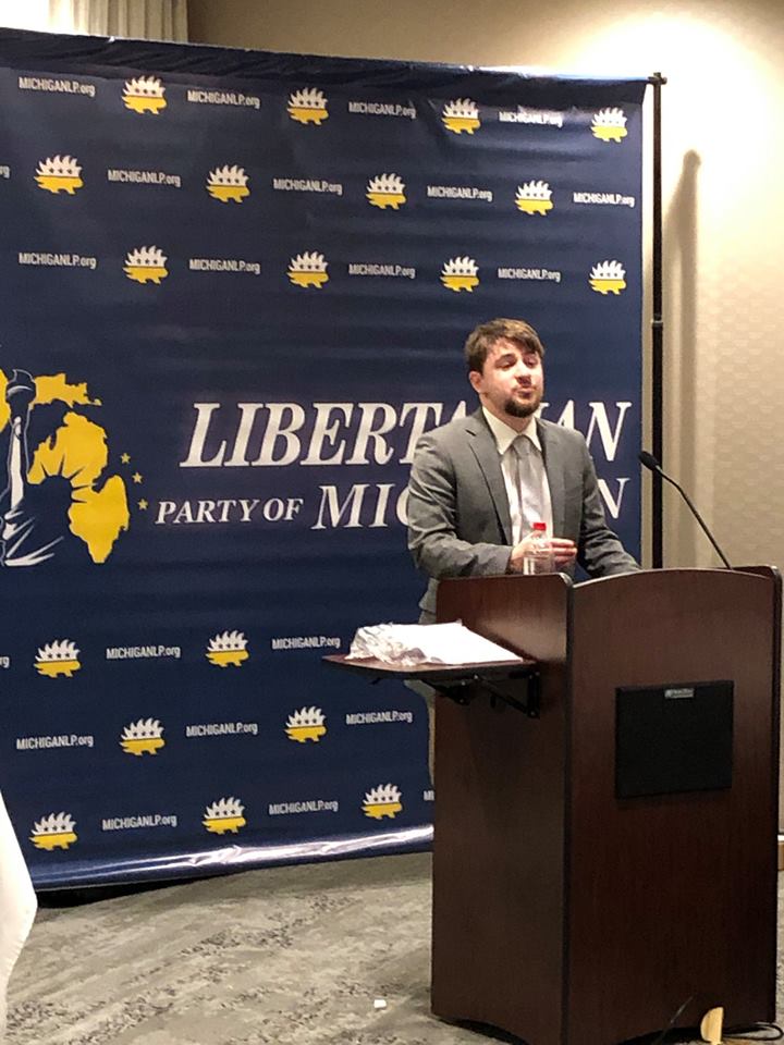 Defender of Liberty Awards Banquette speaker Caleb Dyer was a former Libertarian State Representative from New Hampshire.