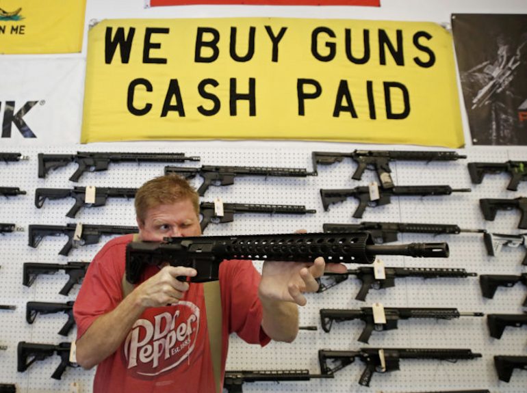 House Bill 5658 would make this customer wait before he could take his rifle home.