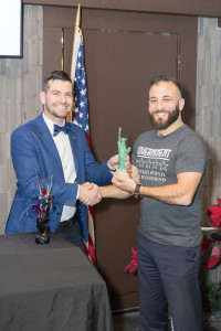 Trevor Step Presents Spokesperson for Liberty Award to Nick Somberg.